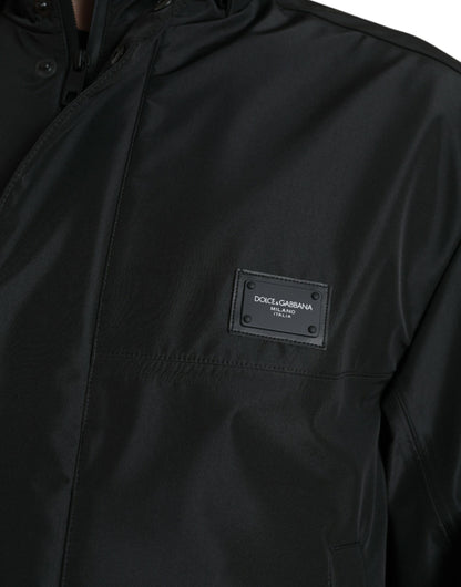 Veste coupe-vent noire élégante Dolce &amp; Gabbana