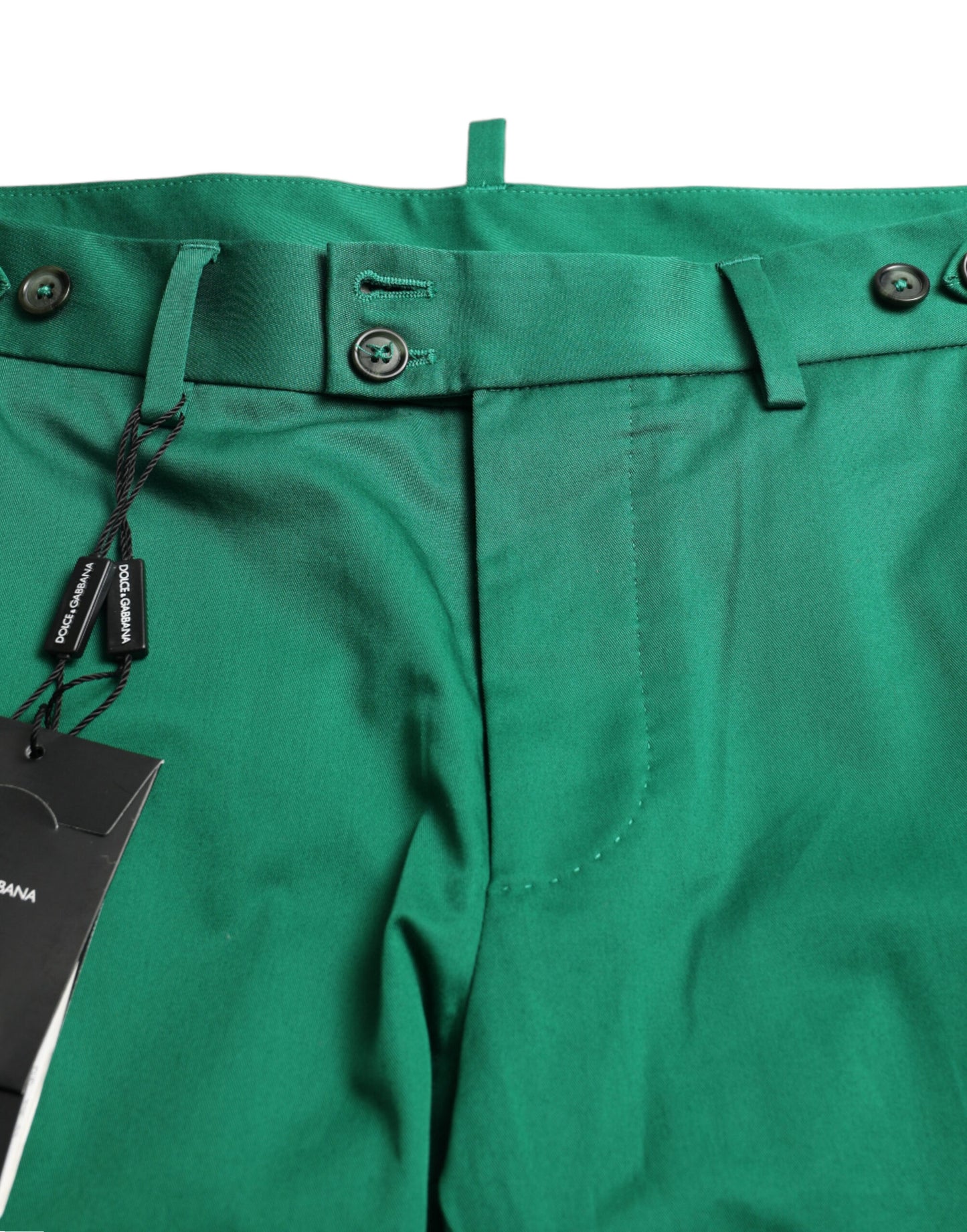 Bermuda élégant en coton vert foncé Dolce &amp; Gabbana