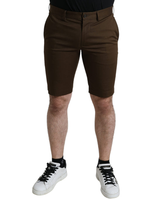 Bermuda marron chic Dolce &amp; Gabbana avec détail logo
