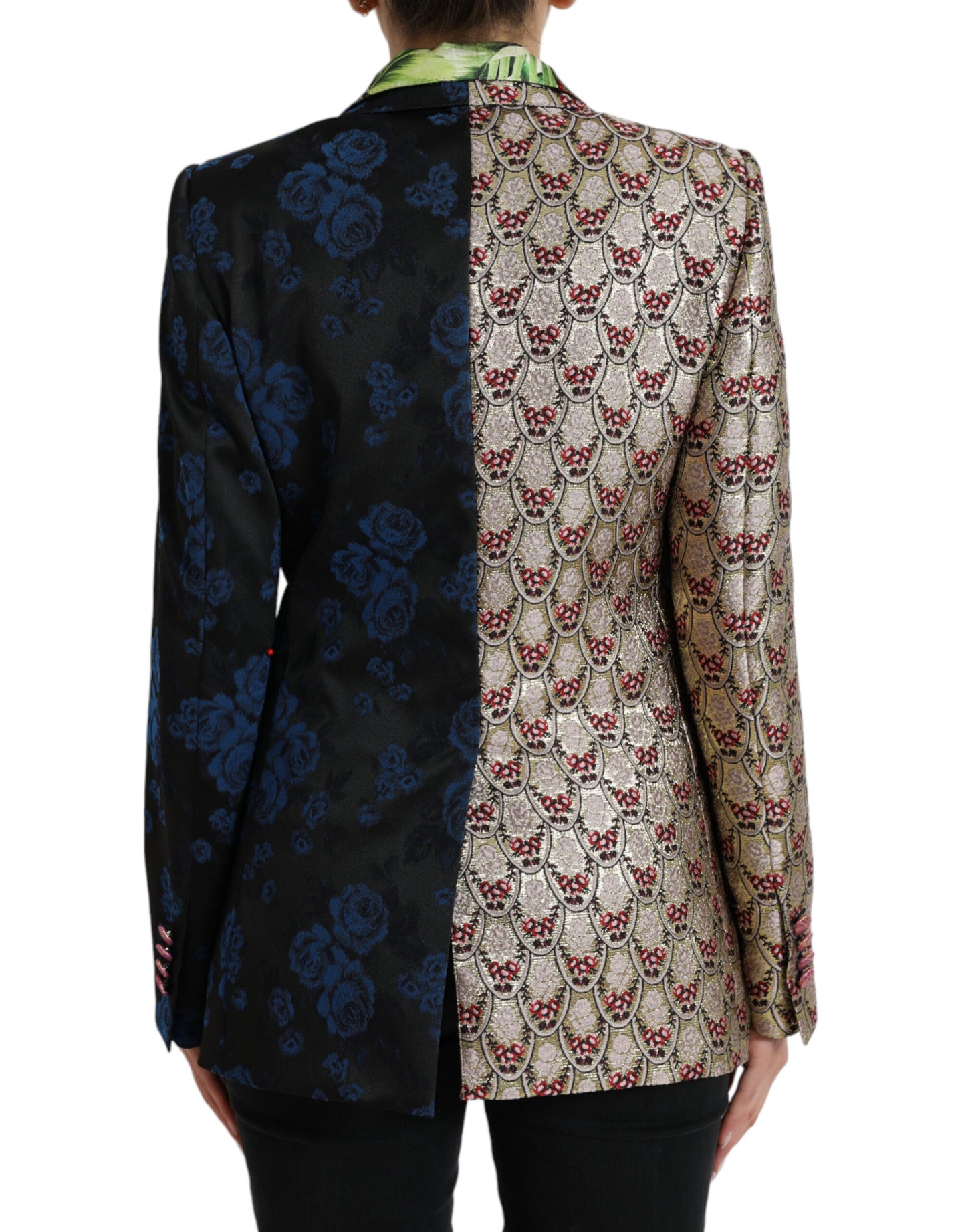 Blazer patchwork multicolore élégant Dolce &amp; Gabbana