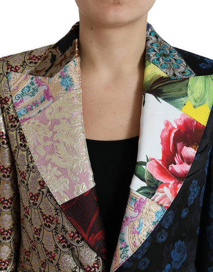 Blazer patchwork multicolore élégant Dolce &amp; Gabbana