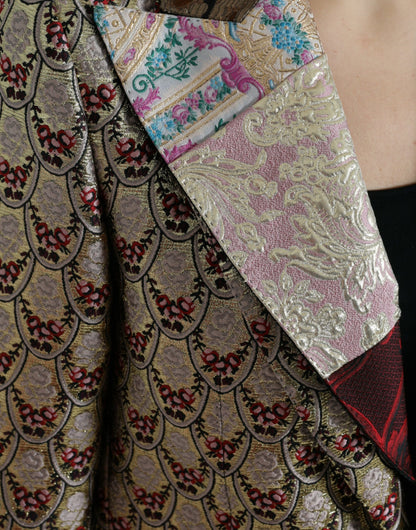 Blazer patchwork multicolore élégant Dolce &amp; Gabbana