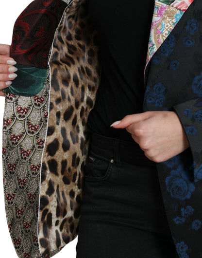 Blazer patchwork multicolore élégant Dolce &amp; Gabbana