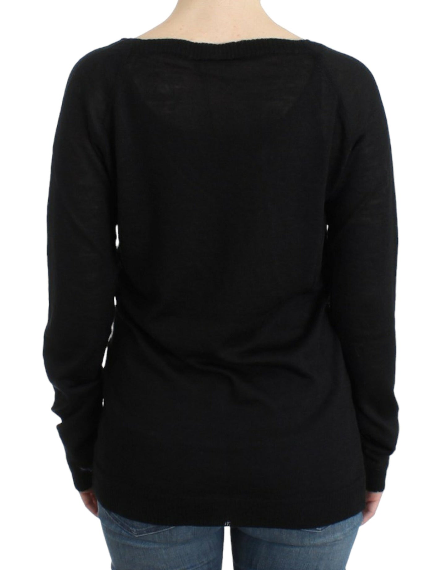 Pull de luxe à col en V et rayures Costume National