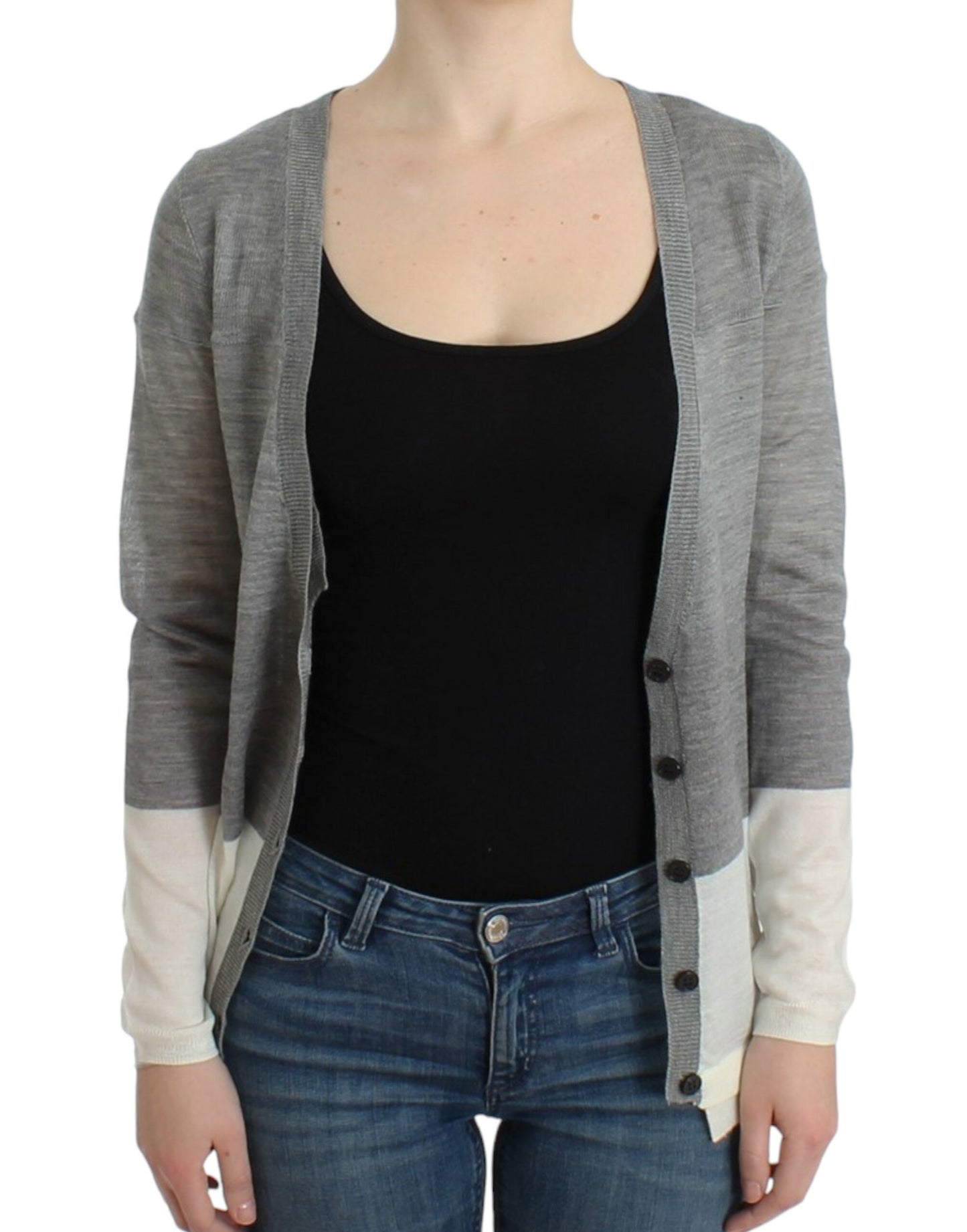 Costume National Chic Gris Léger Cardigan