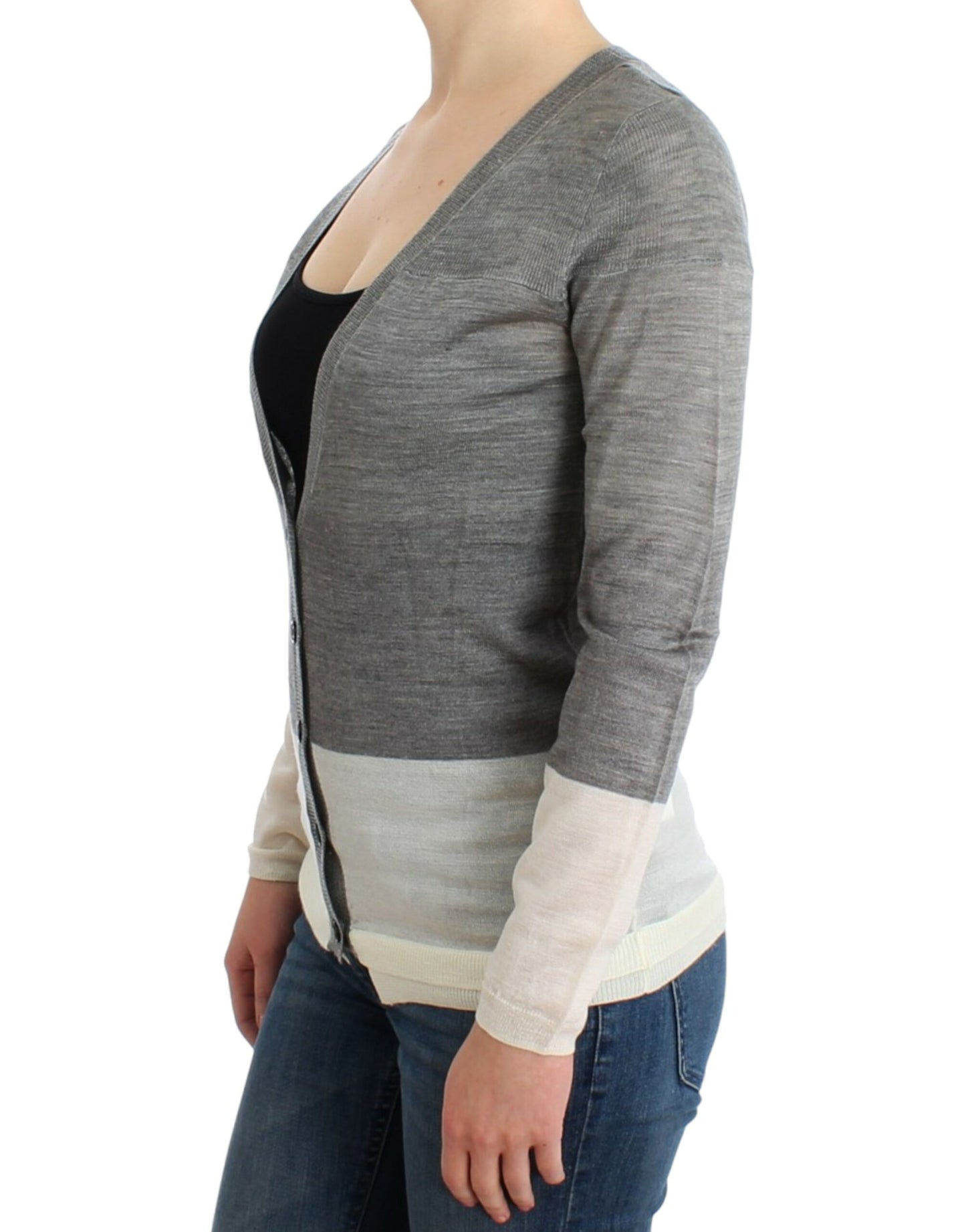 Costume National Chic Gris Léger Cardigan
