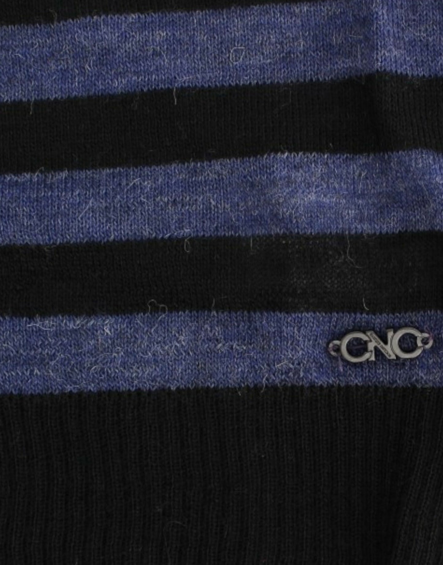 Pull en laine mélangée à rayures et col en V, style chic national