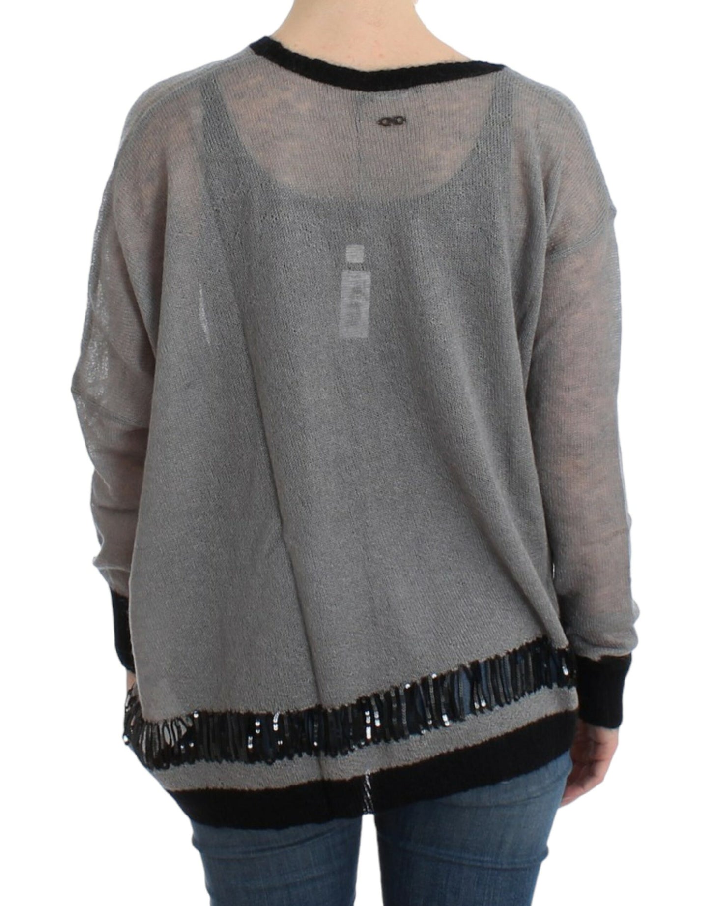 Pull en tricot asymétrique à ornements Costume National Chic