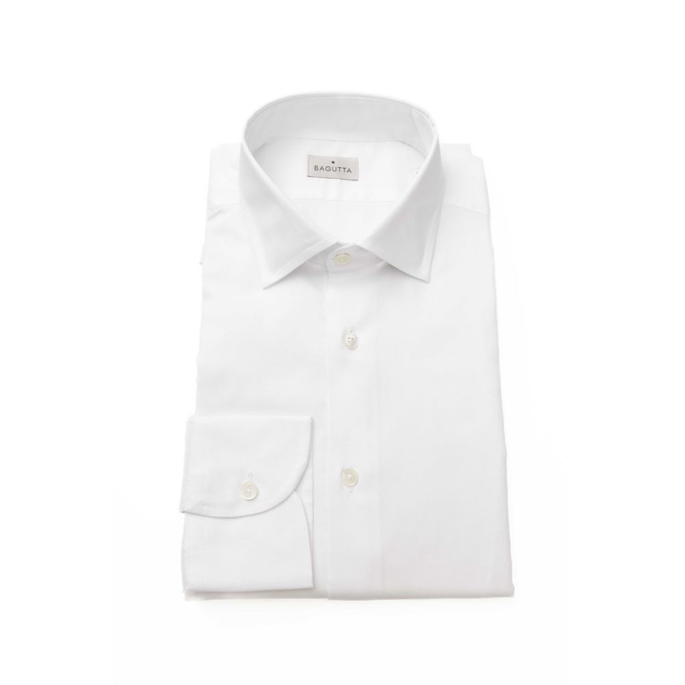 Bagutta White Cotton Men Shirt by Bagutta