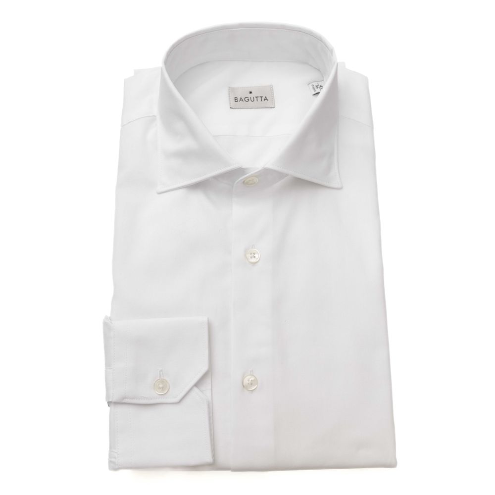 Bagutta White Cotton Men Shirt by Bagutta