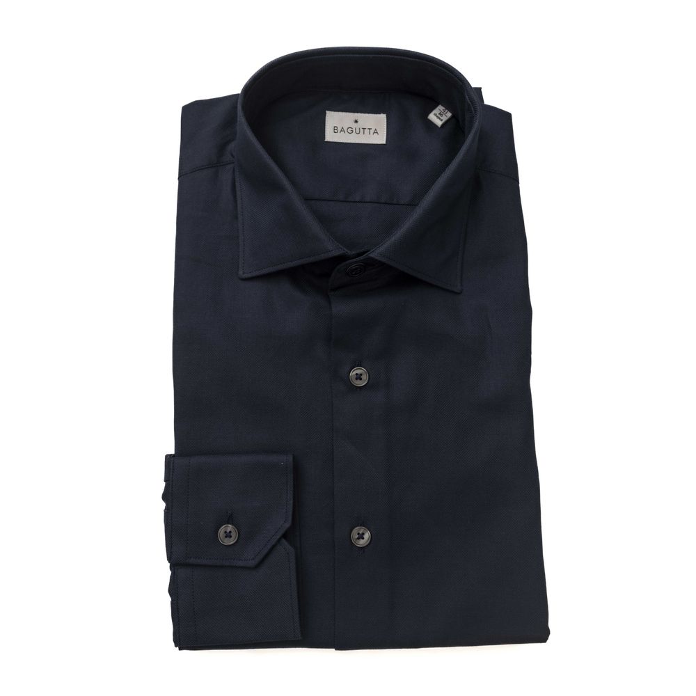 Bagutta Blue Cotton Men Shirt by Bagutta