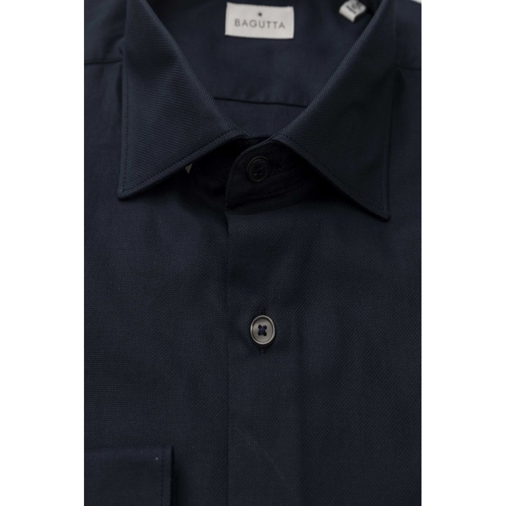 Bagutta Blue Cotton Men Shirt by Bagutta