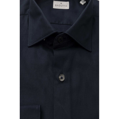 Bagutta Blue Cotton Men Shirt by Bagutta