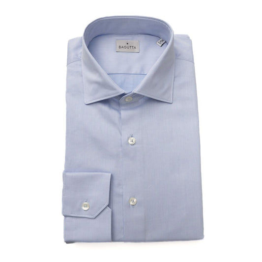 Bagutta Light Blue Cotton Men Shirt by Bagutta