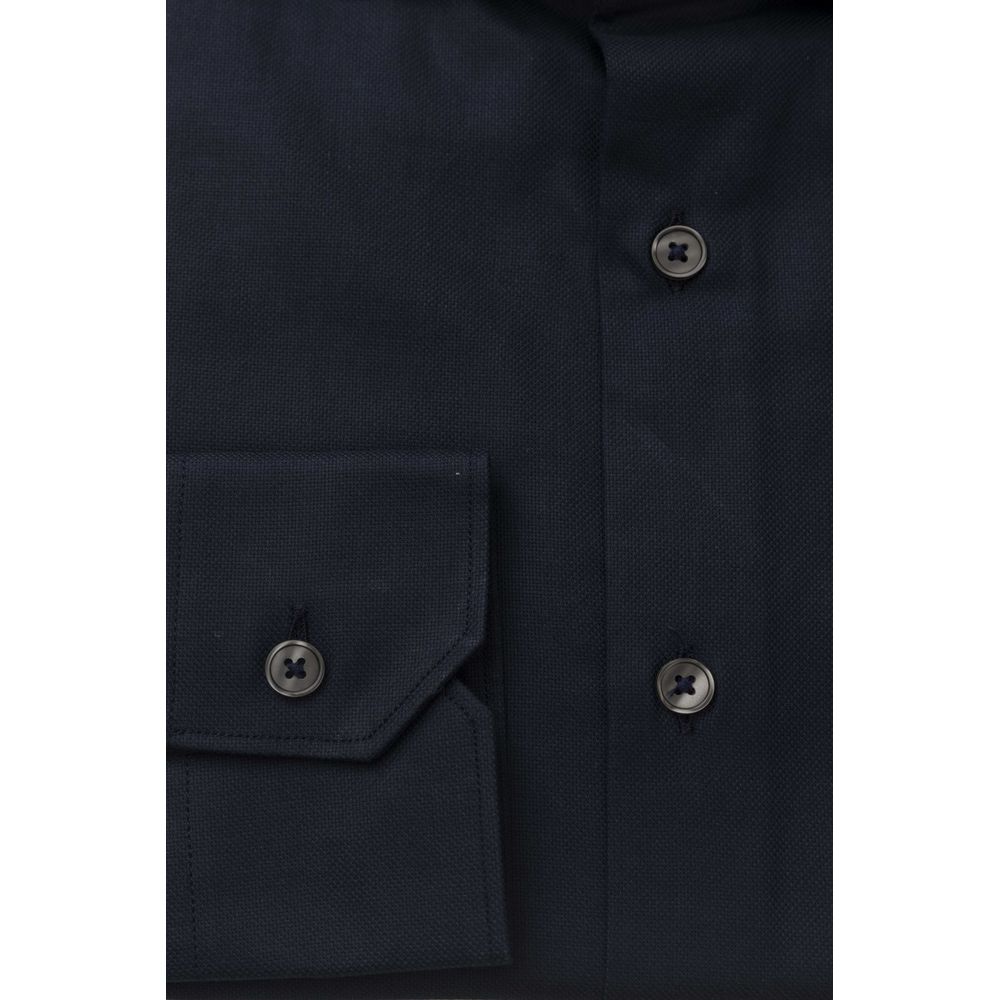 Bagutta Blue Cotton Men Shirt by Bagutta