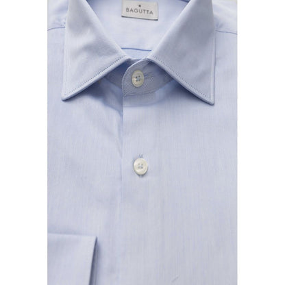 Bagutta Light Blue Cotton Men Shirt by Bagutta