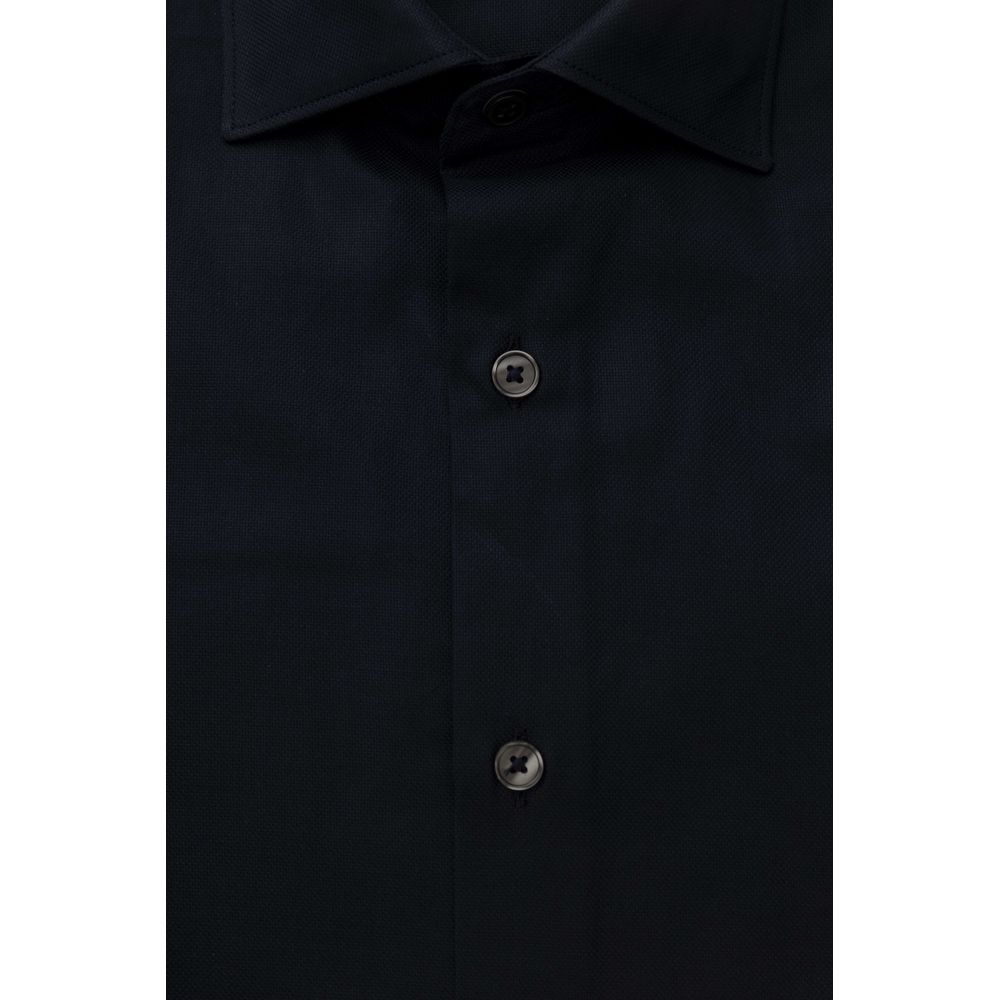 Bagutta Blue Cotton Men Shirt by Bagutta