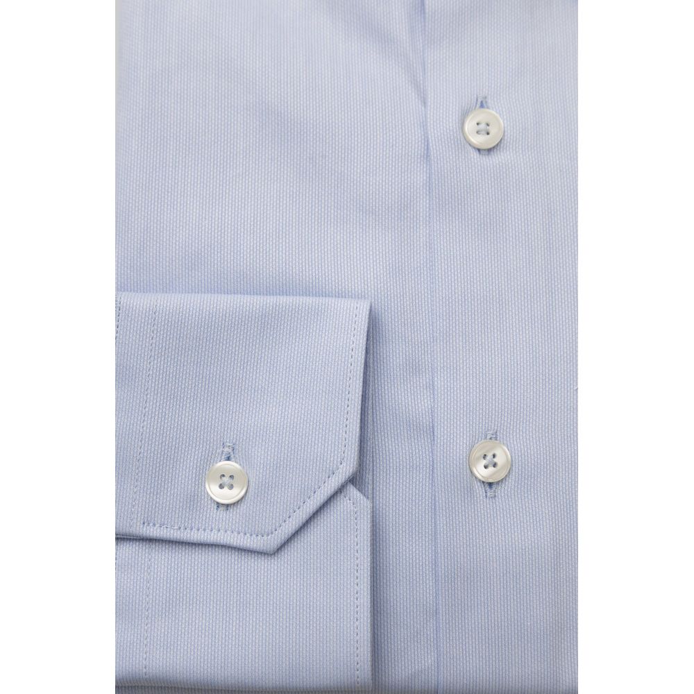 Bagutta Light Blue Cotton Men Shirt by Bagutta