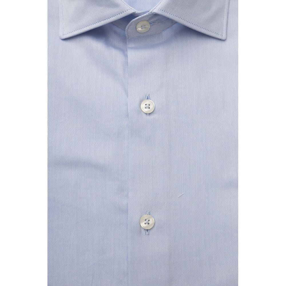 Bagutta Light Blue Cotton Men Shirt by Bagutta