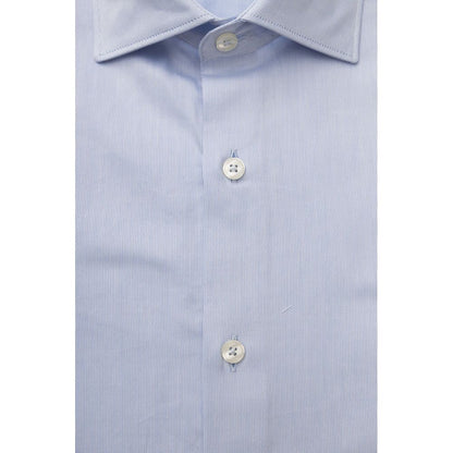 Bagutta Light Blue Cotton Men Shirt by Bagutta
