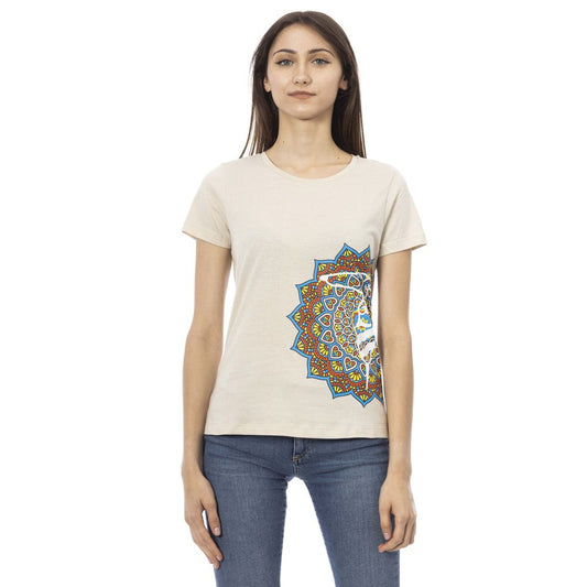 T-shirt Trussardi Action en coton beige pour femme