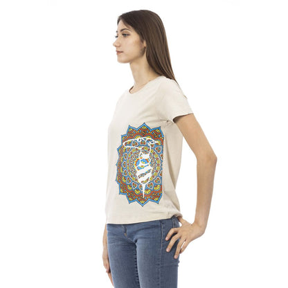 T-shirt Trussardi Action en coton beige pour femme