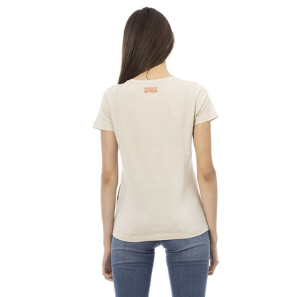 T-shirt Trussardi Action en coton beige pour femme
