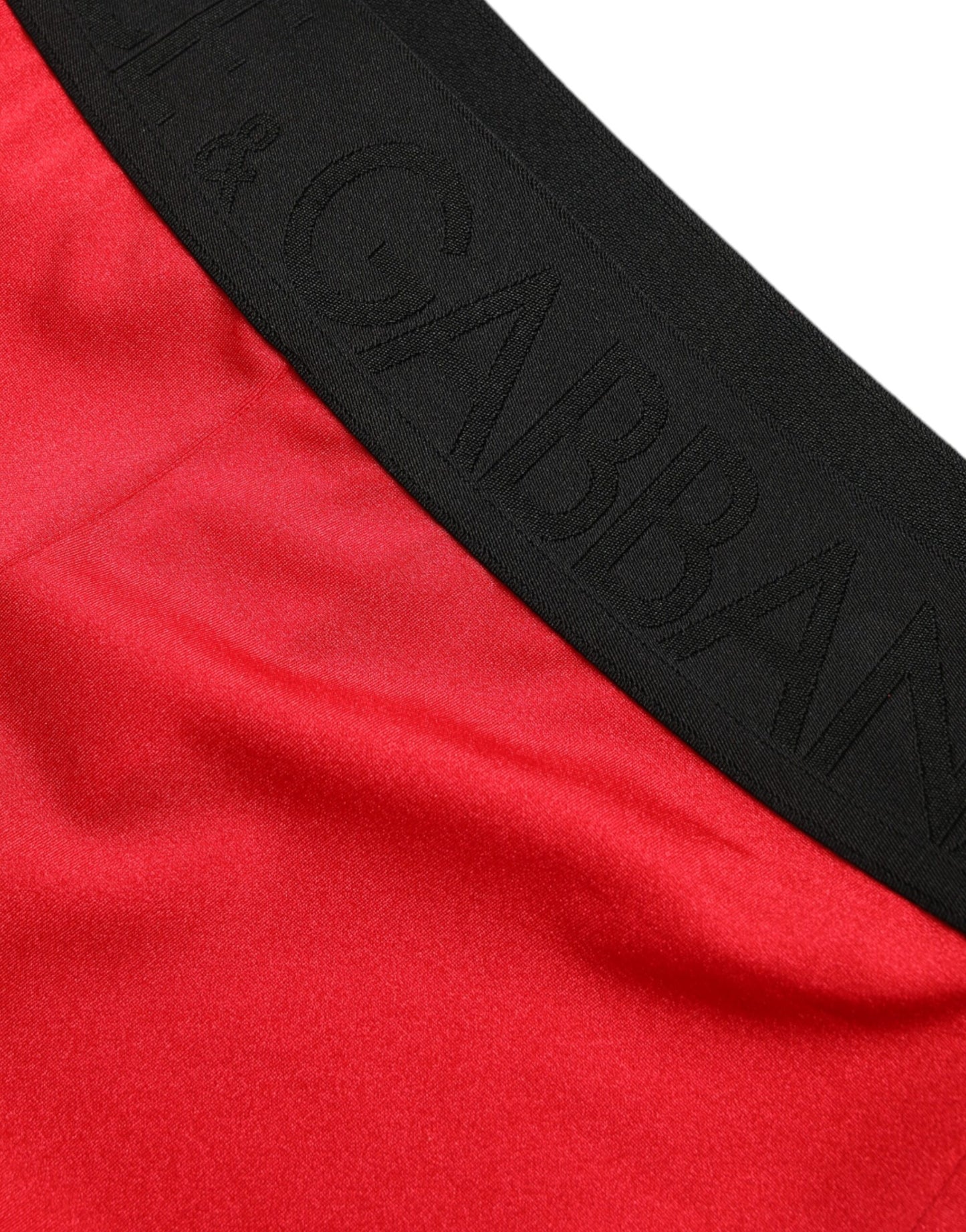 Dolce & Gabbana Red Nylon DG Logo Slim Leggings Pants by Dolce & Gabbana