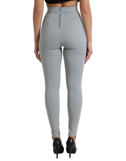 Dolce & Gabbana Gray Nylon Slim Trouser Pants by Dolce & Gabbana