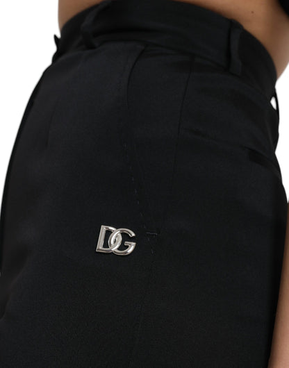 Dolce & Gabbana Black Wool Stretch High Waist Skinny Pants by Dolce & Gabbana