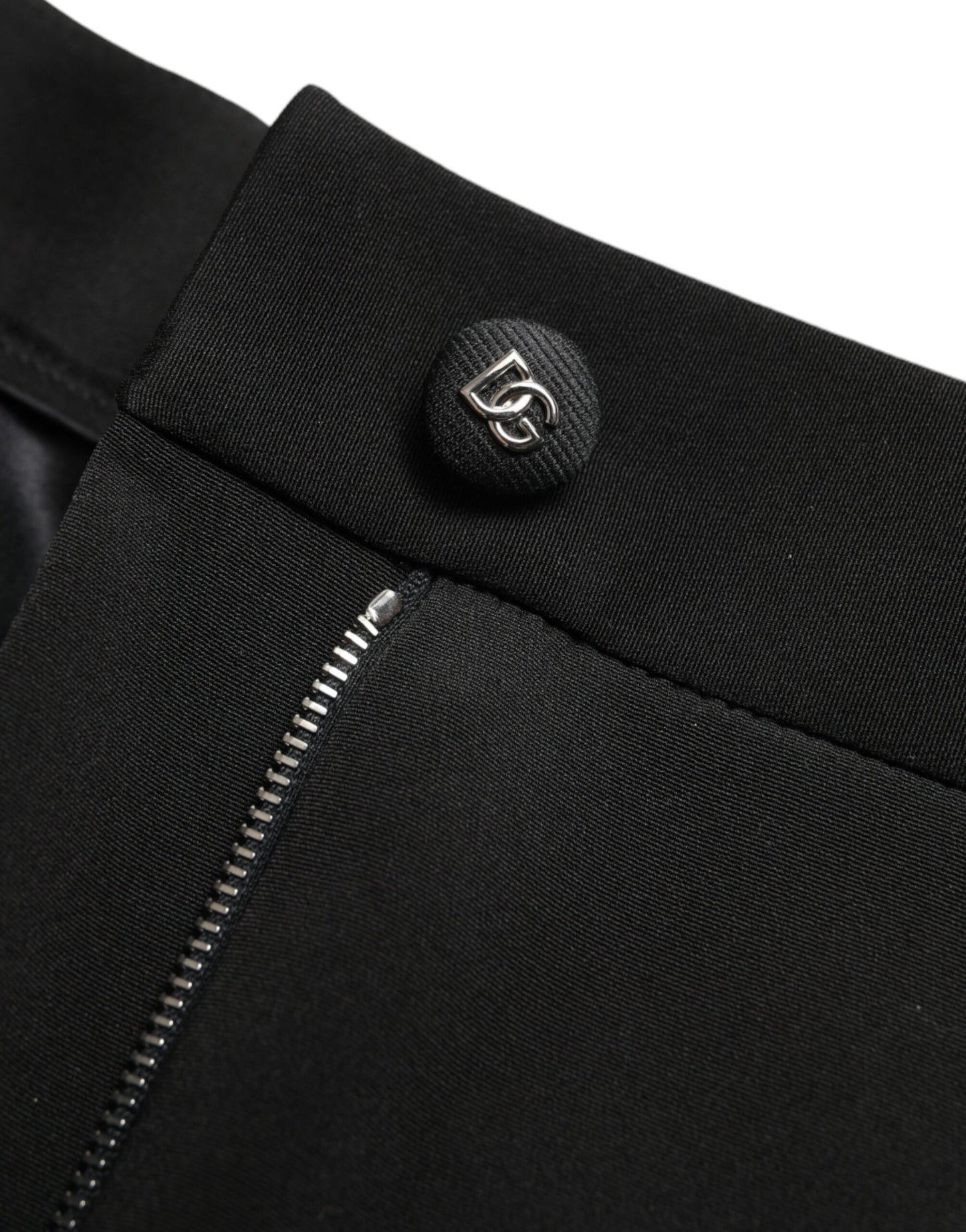 Dolce & Gabbana Black Wool Stretch High Waist Skinny Pants by Dolce & Gabbana