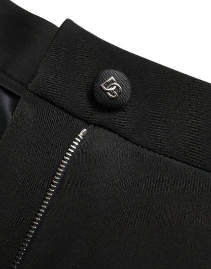 Dolce & Gabbana Black Wool Stretch High Waist Skinny Pants by Dolce & Gabbana