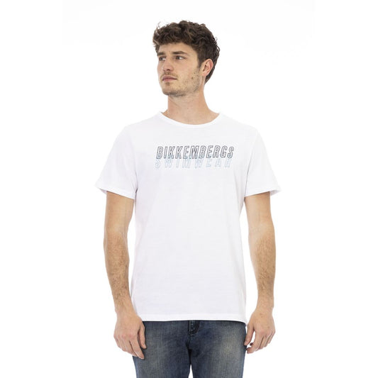 T-shirt homme en coton blanc Bikkembergs