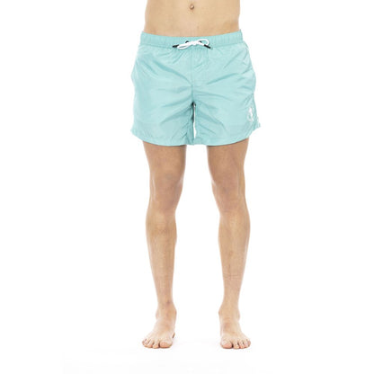 Short de bain homme Bikkembergs bleu clair en polyester