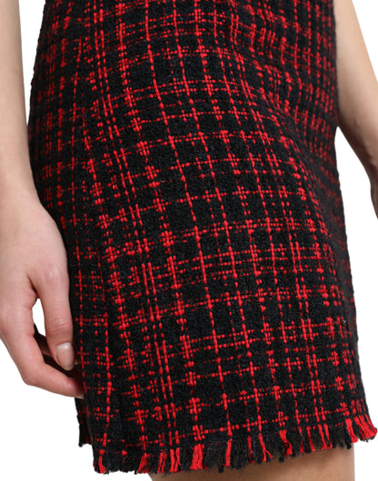 Mini-jupe taille haute à motif tartan Dolce &amp; Gabbana