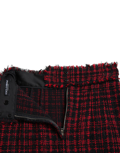 Mini-jupe taille haute à motif tartan Dolce &amp; Gabbana