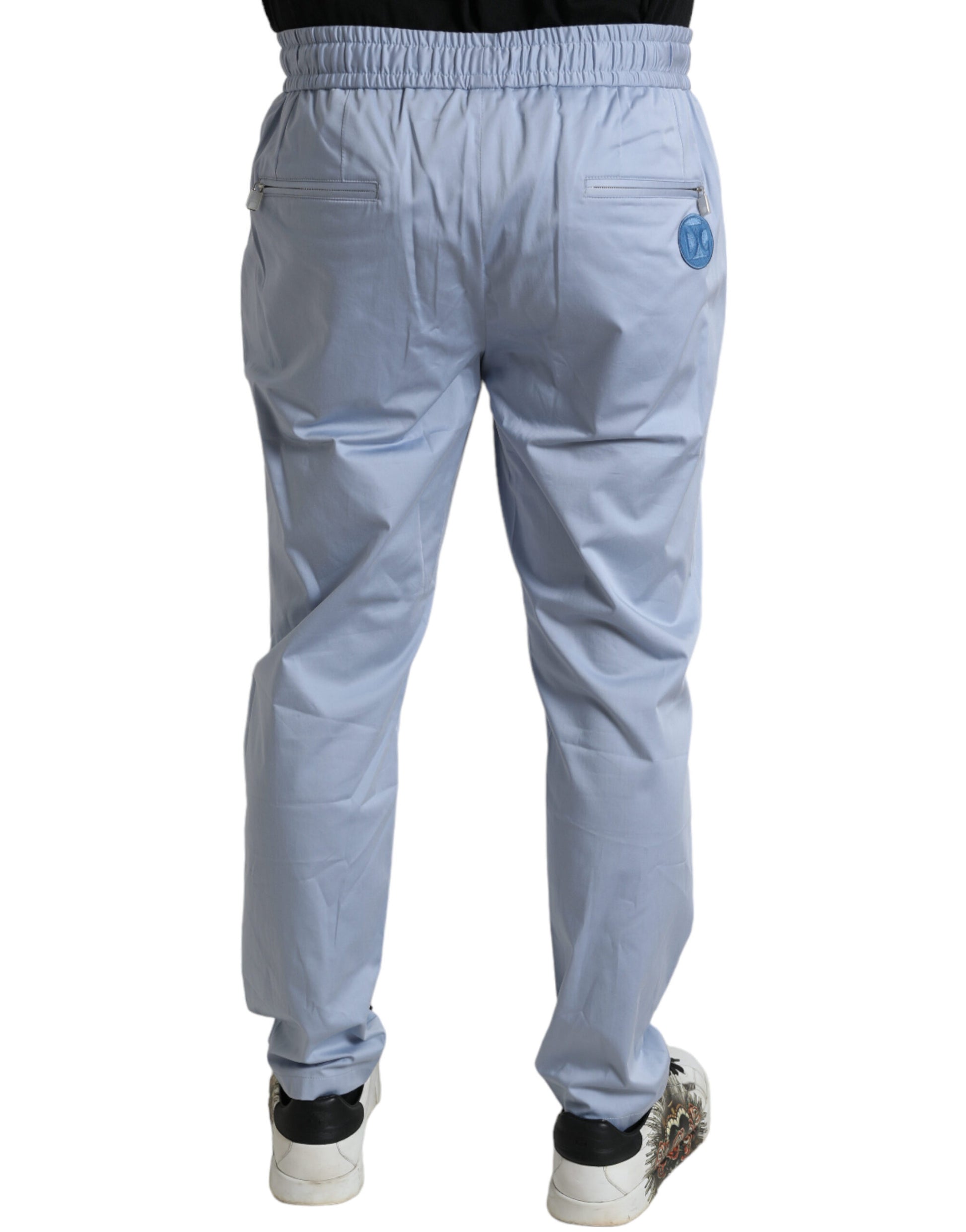 Dolce & Gabbana Light Blue Cotton Stretch Jogger Pants by Dolce & Gabbana