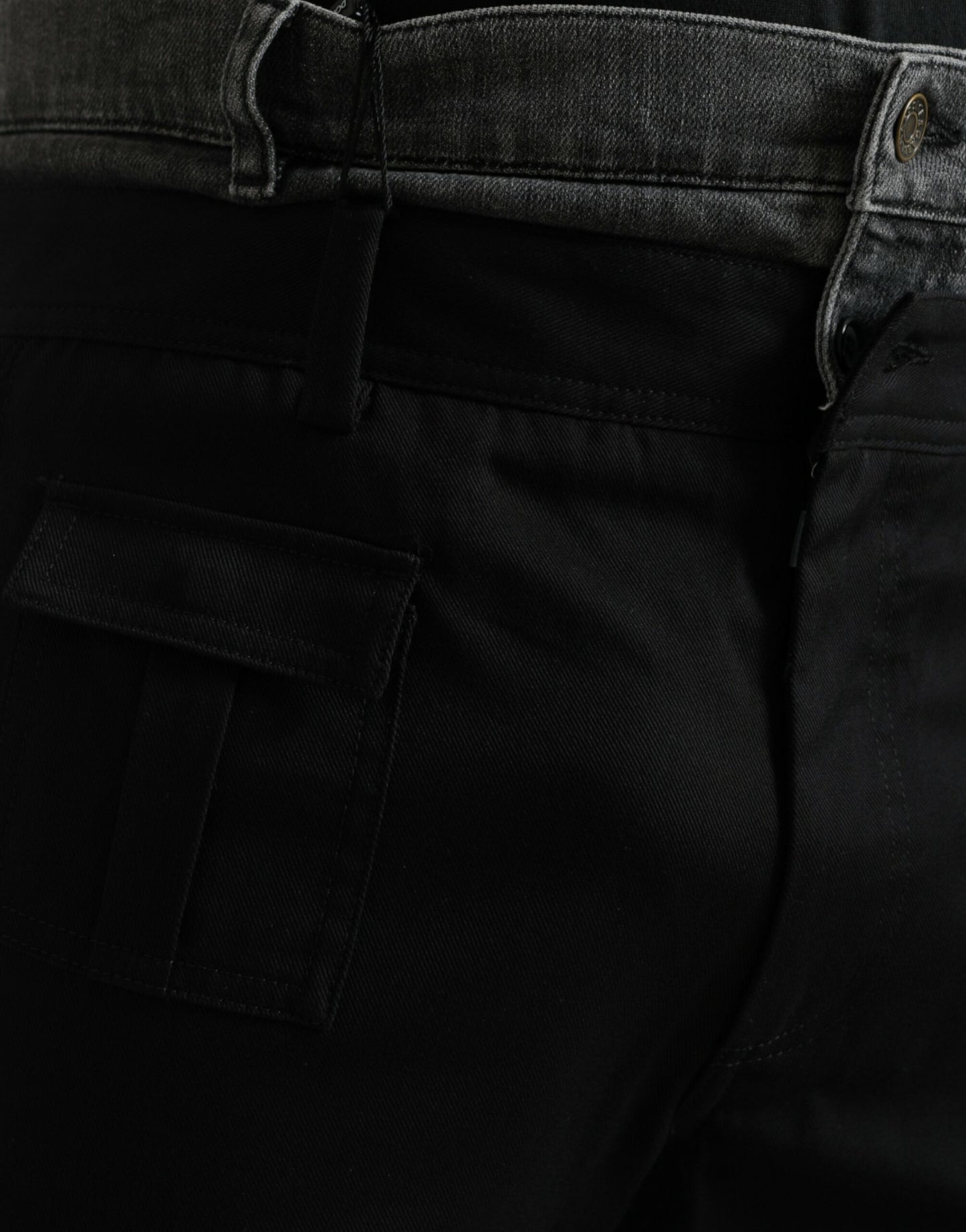 Dolce & Gabbana Black Gray Slim Cotton Denim Jeans Pants by Dolce & Gabbana