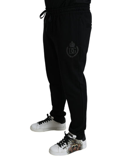 Dolce & Gabbana Black DG Logo Skinny Jogger Sweatpants Pants by Dolce & Gabbana