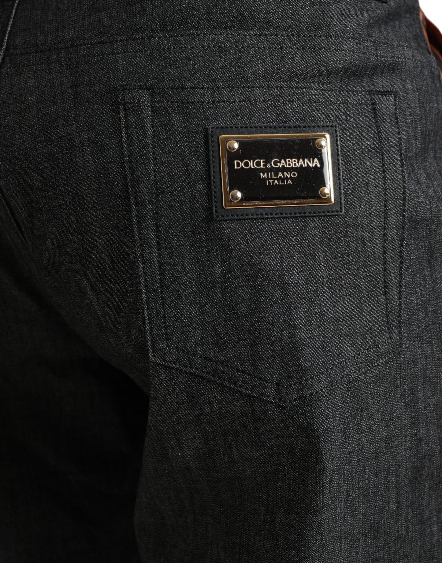 Dolce & Gabbana Multicolor Tiger Cotton Loose Denim Jeans by Dolce & Gabbana
