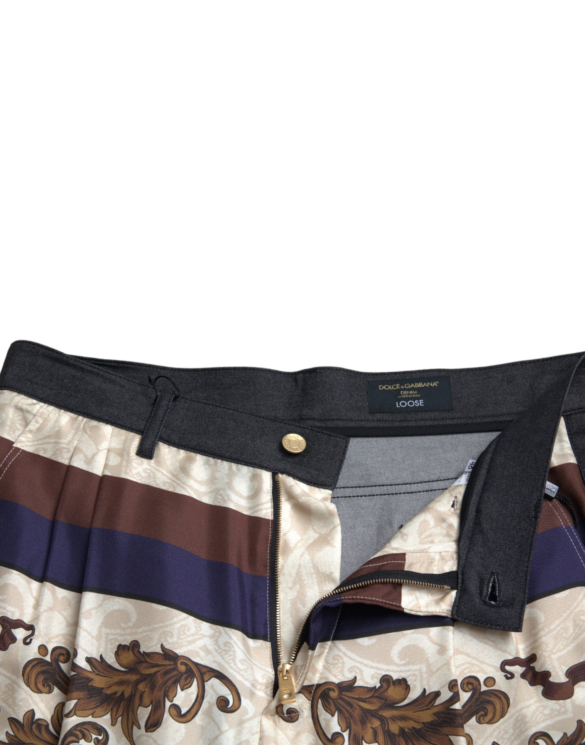 Dolce & Gabbana Multicolor Heraldic Skinny Men Pants by Dolce & Gabbana