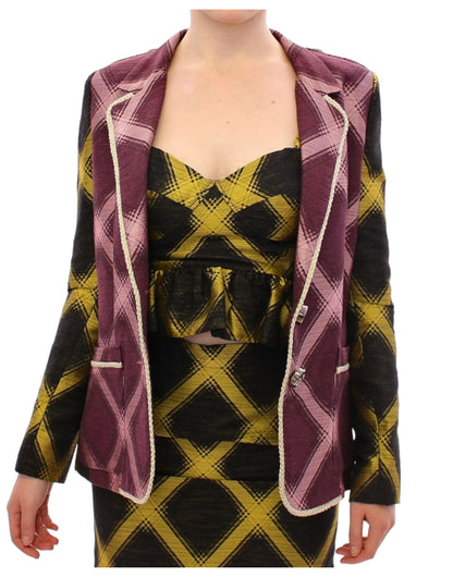 Blazer à carreaux violet chic de House of Holland