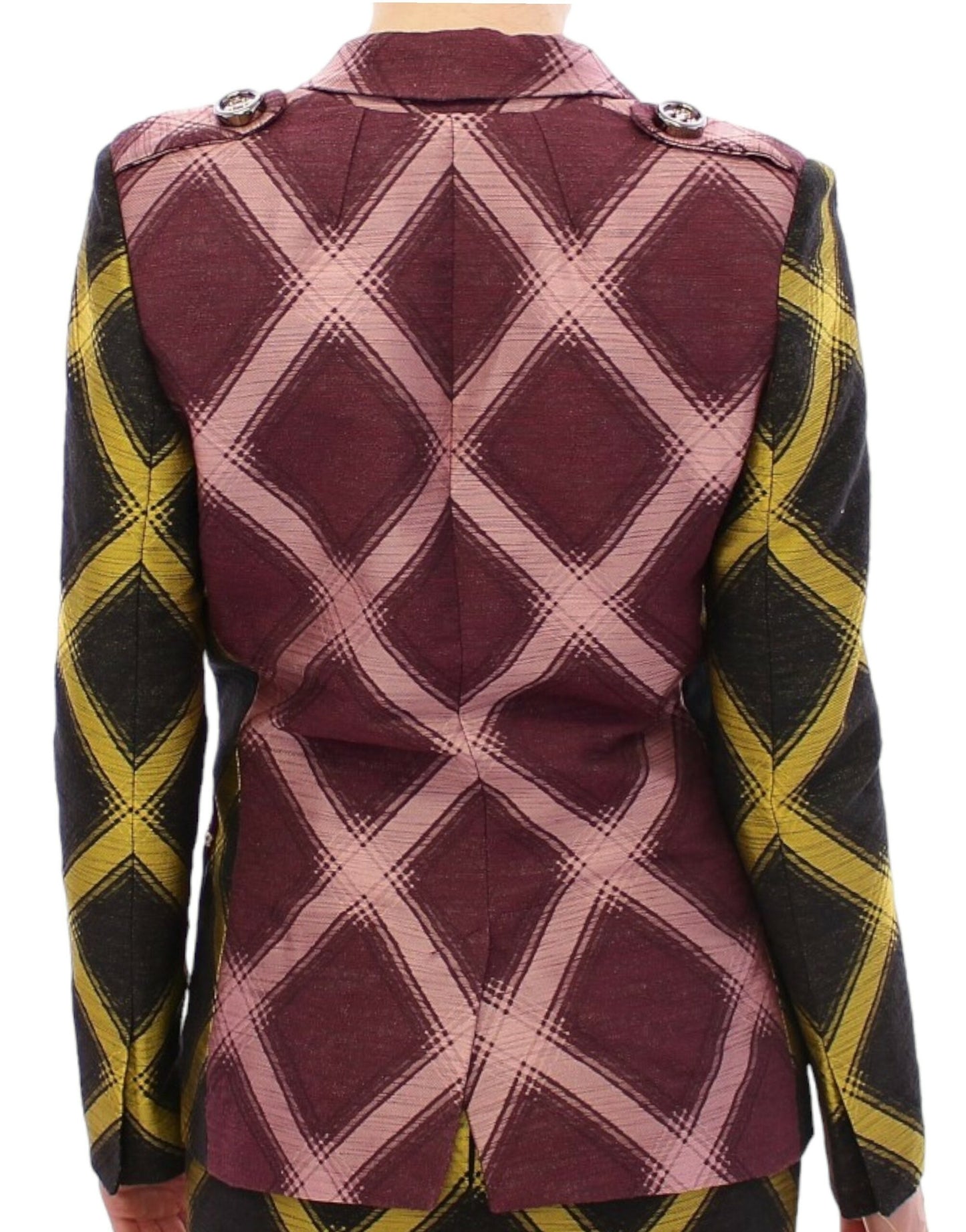 Blazer à carreaux violet chic de House of Holland