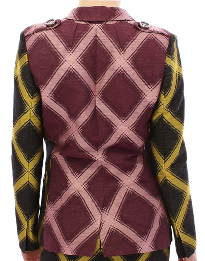 Blazer à carreaux violet chic de House of Holland