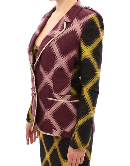 Blazer à carreaux violet chic de House of Holland