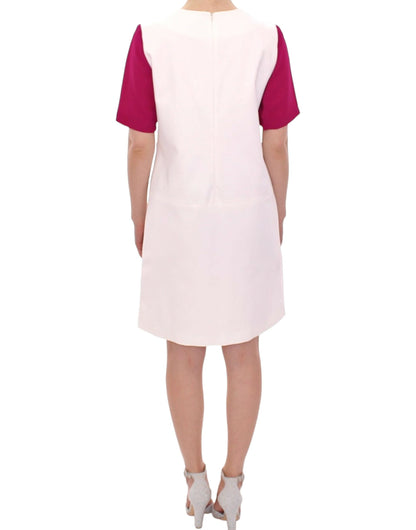 Robe robot droite blanche et rose chic CO|TE