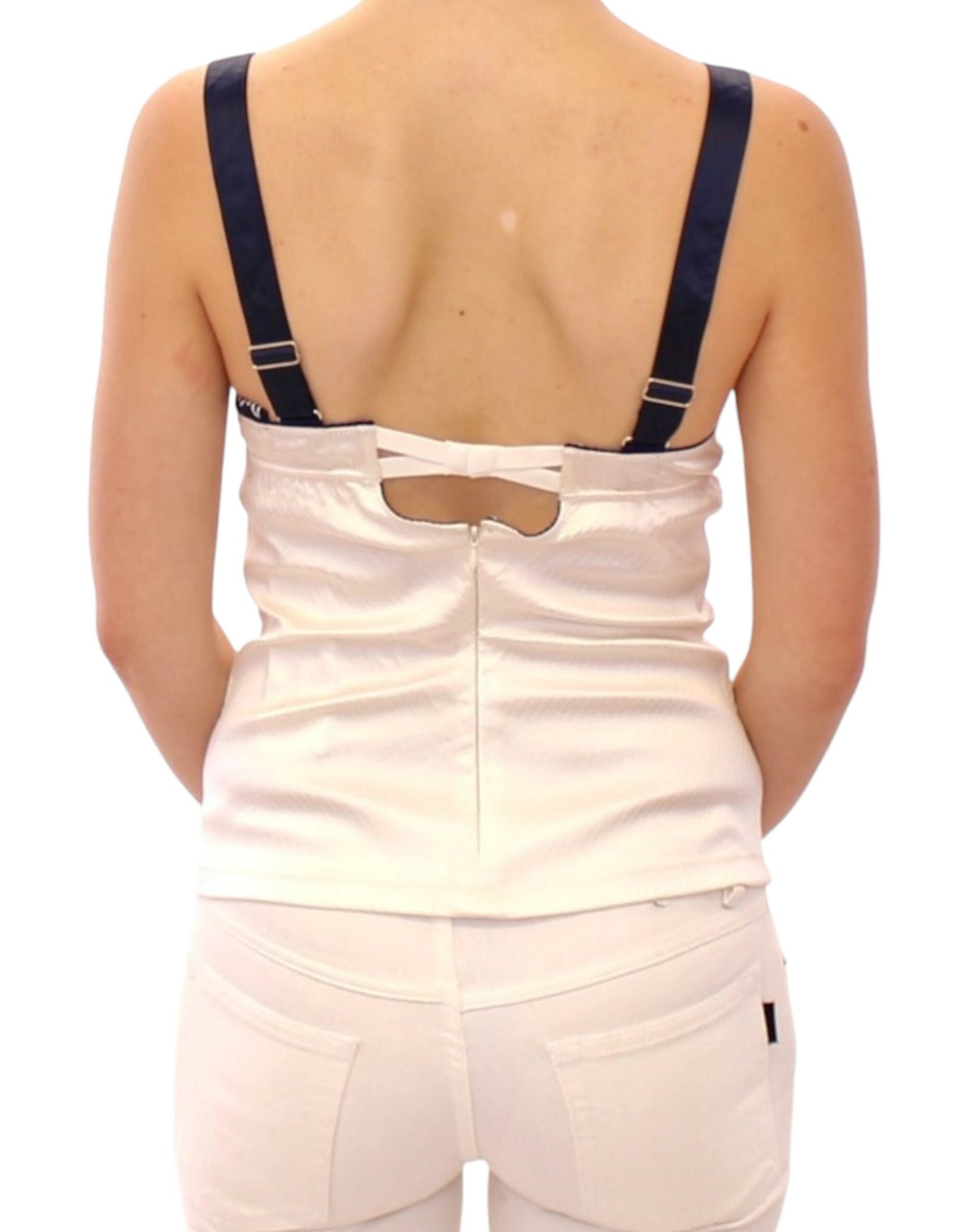 Débardeur extensible blanc à motif marin Dolce &amp; Gabbana