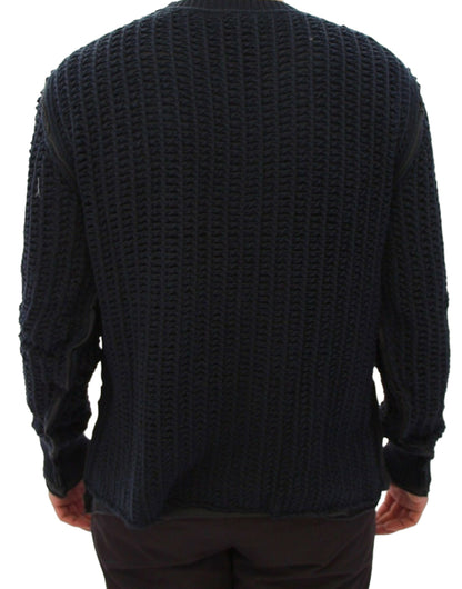 Pull élégant à superpositions bleu et noir Dolce &amp; Gabbana