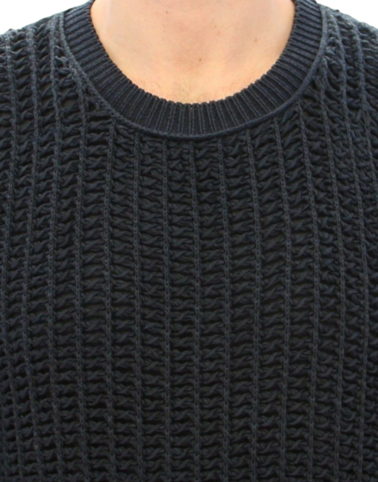 Pull élégant à superpositions bleu et noir Dolce &amp; Gabbana