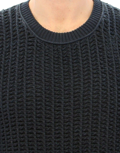 Pull élégant à superpositions bleu et noir Dolce &amp; Gabbana
